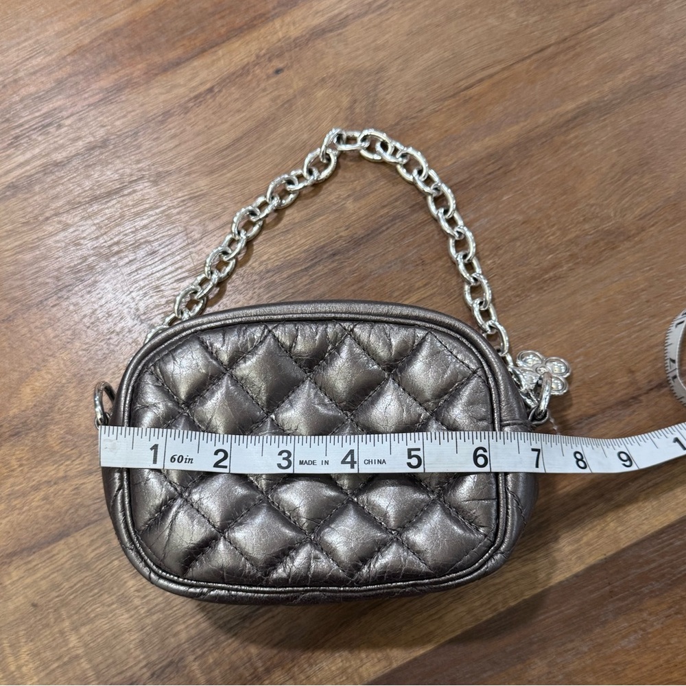 Brighton Pewter Leather Quilted Mini Bag - Picture 6 of 7